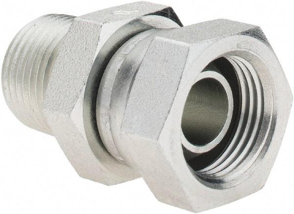 Parker - 3/8-18 Male NPTF Steel Hydraulic Hose Swivel - 6,000 psi, -6 Hose Size, 3/8" Hose Diam - Americas Industrial Supply