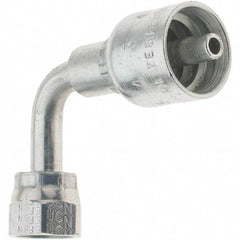 Parker - Seal-Lok Steel Hydraulic Hose Female Seal-Lok Swivel & 90° Elbow - -4 Hose Size, 1/4" Hose Diam - Americas Industrial Supply