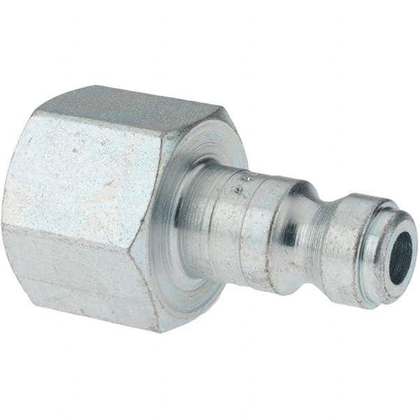 Parker - 3/8-18 Female NPTF Tru-Flate Automotive Pneumatic Hose Connector - Steel, 1/4" Body Diam - Americas Industrial Supply