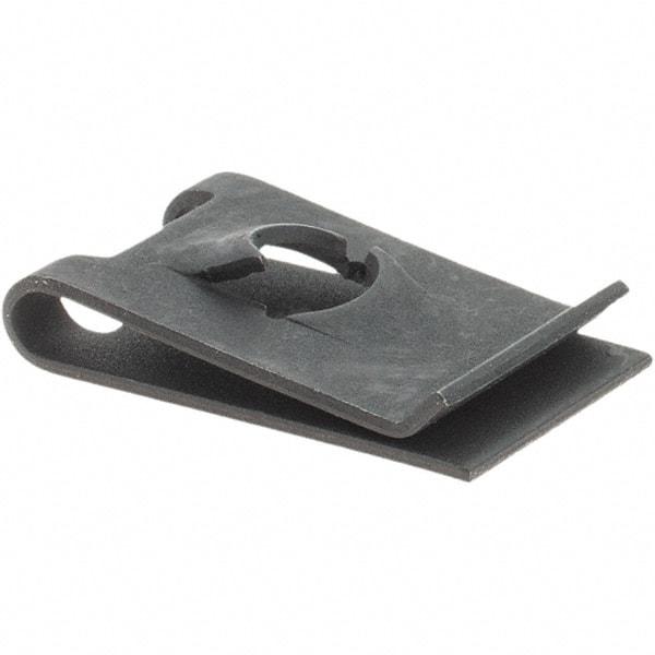 Value Collection - #10 Screw, 0.025 to 0.064" Thick, Spring Steel U Nut - Black Phosphate Finish - Americas Industrial Supply