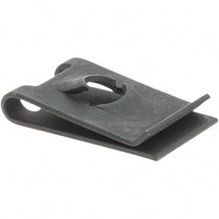 Value Collection - #10 Screw, 0.025 to 0.064" Thick, Spring Steel U Nut - Black Phosphate Finish - Americas Industrial Supply