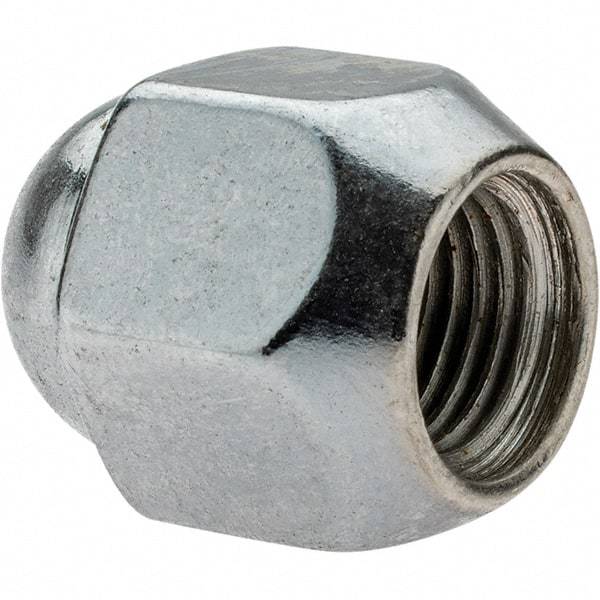 Value Collection - M12-1.25 Chrome Finish Wheel Nut - 19mm Hex, 25mm Overall Length, 60° Seat Angle - Americas Industrial Supply