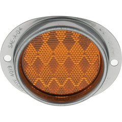 Value Collection - 3" Diam, Amber Lens & Reflector - Steel & Acrylic - Americas Industrial Supply