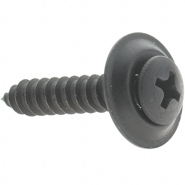 Value Collection - #10 Sems Oval Head Phillips Sheet Metal Screw - 1" Long - Americas Industrial Supply