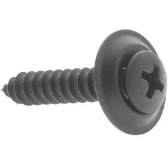 Value Collection - #10 Sems Oval Head Phillips Sheet Metal Screw - 1" Long - Americas Industrial Supply