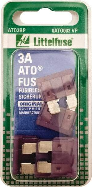 Value Collection - 3 Amp, 32 VAC/VDC, Automotive Fuse - 3/4" Long, Violet, Littlefuse ATO003 - Americas Industrial Supply