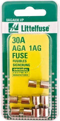 Value Collection - 32V AC/DC, 30 Amp, Fast-Acting Miniature Glass/Ceramic Fuse - 5/8" OAL, 1/4" Diam - Americas Industrial Supply