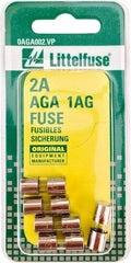 Value Collection - 32V AC/DC, 2 Amp, Fast-Acting Miniature Glass/Ceramic Fuse - 5/8" OAL, 1/4" Diam - Americas Industrial Supply