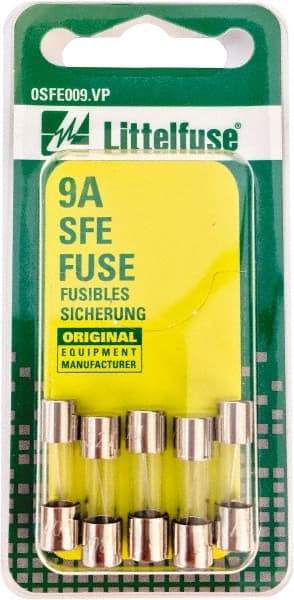 Value Collection - 32V AC/DC, 9 Amp, Fast-Acting Miniature Glass/Ceramic Fuse - 7/8" OAL, 1/4" Diam - Americas Industrial Supply