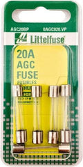 Value Collection - 32V AC/DC, 20 Amp, Fast-Acting Miniature Glass/Ceramic Fuse - 1-1/4" OAL, 1/4" Diam - Americas Industrial Supply