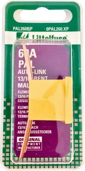 Value Collection - 60 Amp, Automotive Fuse - Yellow, Littlefuse PAL260 - Americas Industrial Supply