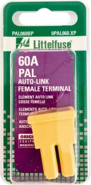 Value Collection - 60 Amp, Automotive Fuse - Yellow, Littlefuse PAL060 - Americas Industrial Supply