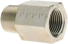 Parker - 3/8 Male Thread x 3/8 Female Thread, Steel Industrial Pipe Adapter - MNPTF x FNPTF, 6,000 psi - Americas Industrial Supply