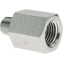 Parker - 1/8 Male Thread x 1/4 Female Thread, Steel Industrial Pipe Adapter - MNPTF x FNPTF, 6,000 psi - Americas Industrial Supply