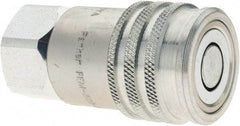 Parker - 1/2-14 NPSF Steel Hydraulic Hose Female Pipe Thread Coupler & No Lock Fitting - 3,625 psi - Americas Industrial Supply