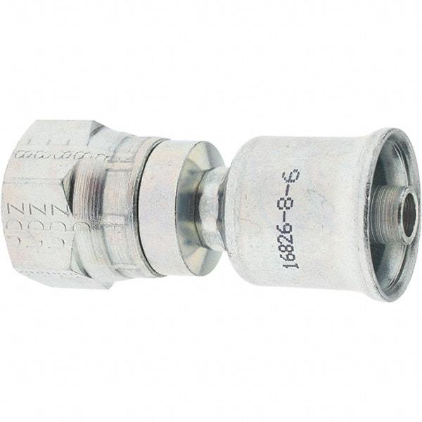 Parker - 3/4-16 Female JIC Steel Hydraulic Hose Female JIC 37°/SAE 45° Dual Flare Swivel - -5 Hose Size, 5/16" Hose Diam - Americas Industrial Supply