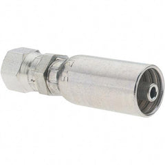 Parker - 1/2-20 Female JIC Steel Hydraulic Hose Female JIC 37° Swivel & Straight Fitting - -4 Hose Size, 1/4" Hose Diam - Americas Industrial Supply
