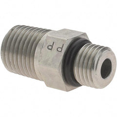 Parker - 7/16-20 SAE ORB Steel Hydraulic Hose Adapter - 6,000 psi, -4 Hose Size, 1/4" Hose Diam - Americas Industrial Supply