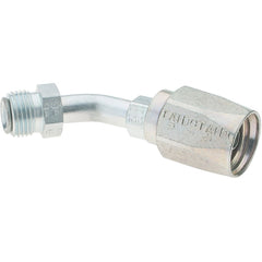 Parker - 5/8-18 SAE45, Reusable Hose Male Swivel Fitting - 5/16" Hose ID x 3/8" Hose OD - Americas Industrial Supply