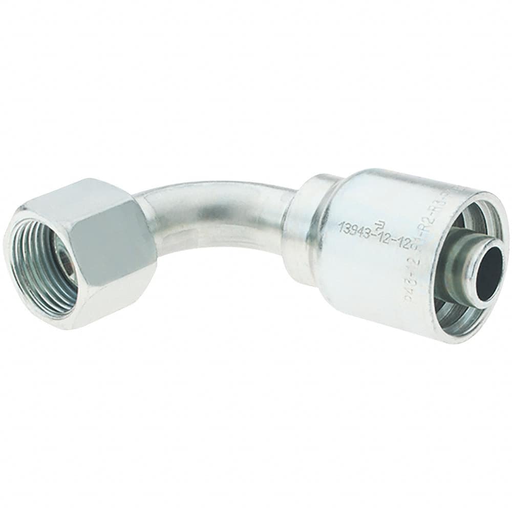 Parker - 3/4 Thread Hydraulic Hose Fitting - -12 Hose Size, 3/4" Hose Diam - Americas Industrial Supply