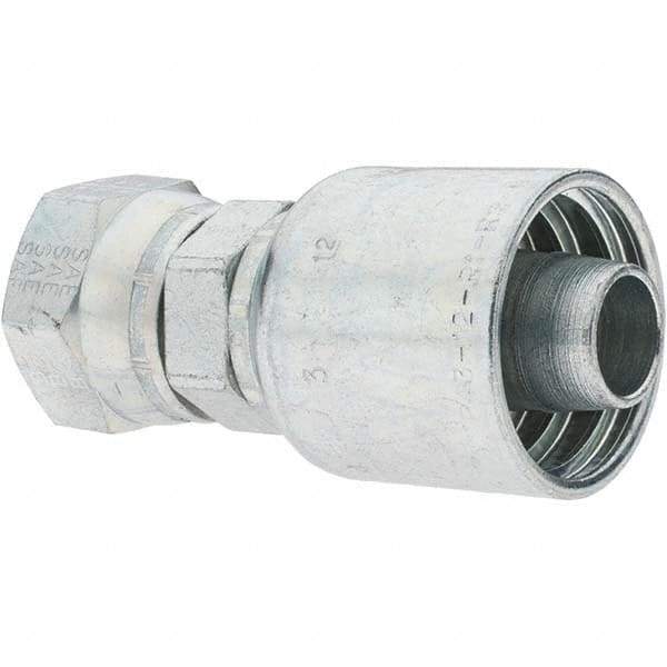 Parker - 3/4 Thread Hydraulic Hose Fitting - -12 Hose Size, 3/4" Hose Diam - Americas Industrial Supply
