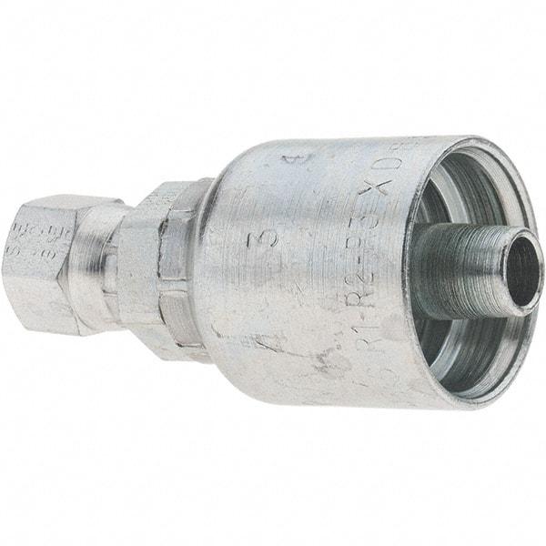Parker - 1/4 Thread Hydraulic Hose Fitting - -6 Hose Size, 3/8" Hose Diam - Americas Industrial Supply