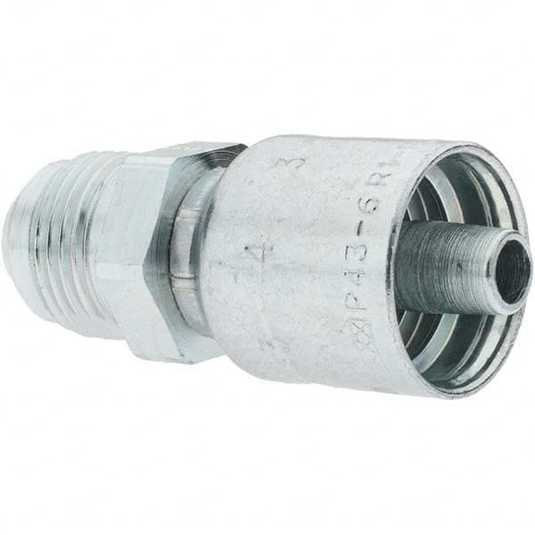 Parker - 7/8-14 Male SAE(JIC) Steel Hydraulic Hose Male SAE 37° JIC Rigid Fitting - -6 Hose Size, 3/8" Hose Diam - Americas Industrial Supply