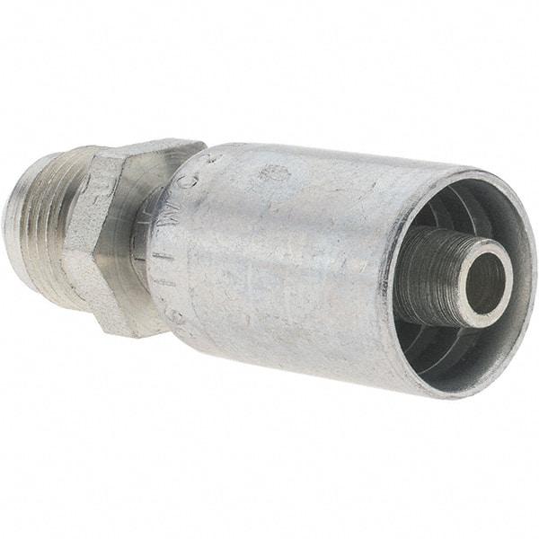 Parker - 3/4-16 Male SAE(JIC) Steel Hydraulic Hose Male SAE 37° JIC Rigid Fitting - -6 Hose Size, 3/8" Hose Diam - Americas Industrial Supply