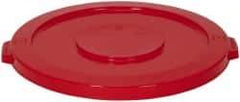 PRO-SOURCE - Round Lid for Use with 32 Gal Round Trash Cans - Red, Plastic, For Huskee Trash Cans - Americas Industrial Supply