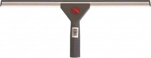 PRO-SOURCE - 18" Rubber Blade Window Washer/Squeegee - Blue, Plastic Holder - Americas Industrial Supply