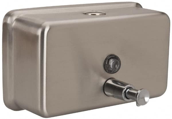 PRO-SOURCE - 40 oz Liquid Hand Soap Dispenser - Stainless Steel, Hanging, Chrome - Americas Industrial Supply