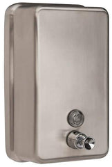 PRO-SOURCE - 40 oz Liquid Hand Soap Dispenser - Stainless Steel, Hanging, Chrome - Americas Industrial Supply