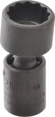 Proto - 1/4" Drive 12mm Standard Universal Impact Socket - 12 Points, 1-19/32" OAL - Americas Industrial Supply