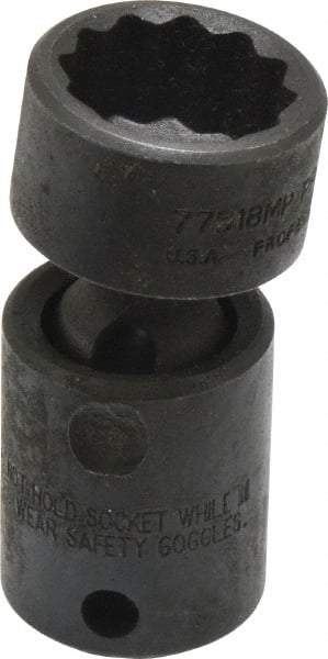 Proto - 3/8" Drive 18mm Deep Universal Impact Socket - 12 Points, 2-3/32" OAL - Americas Industrial Supply