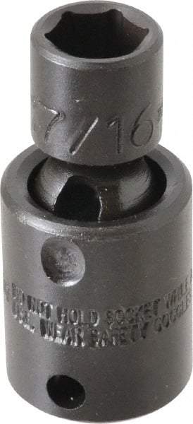 Proto - 3/8" Drive 7/16" Standard Universal Impact Socket - 6 Points, 2" OAL - Americas Industrial Supply