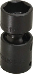 Proto - 1/2" Drive 1" Standard Universal Impact Socket - 6 Points, 2-29/32" OAL - Americas Industrial Supply