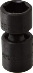 Proto - 1/2" Drive 22mm Standard Universal Impact Socket - 6 Points, 2-19/32" OAL - Americas Industrial Supply