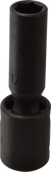 Proto - 1/2" Drive 1/2" Deep Universal Impact Socket - 6 Points, 3-19/32" OAL - Americas Industrial Supply