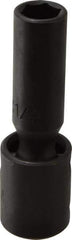 Proto - 1/2" Drive 1/2" Deep Universal Impact Socket - 6 Points, 3-19/32" OAL - Americas Industrial Supply