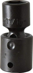 Proto - 1/2" Drive 11/16" Standard Universal Impact Socket - 6 Points, 2-19/32" OAL - Americas Industrial Supply