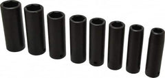 Proto - 8 Piece 1/2" Drive Black Finish Deep Well Impact Socket Set - 6 Points, 1/2" to 15/16" Range, Inch Measurement Standard - Americas Industrial Supply