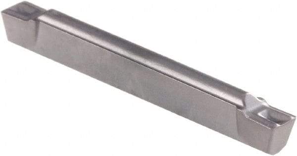 Kennametal - 0205G GMN Grade KCU10, 2.05mm Cutting Width Carbide Grooving Insert - 2mm Max Depth of Cut, Neutral, 0.2mm Corner Radius, AlTiN Finish - Americas Industrial Supply