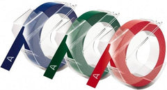 Dymo - Red, Green, Blue Embossing Tape - For DYMO Office Express & Office Mate Embossers - Americas Industrial Supply