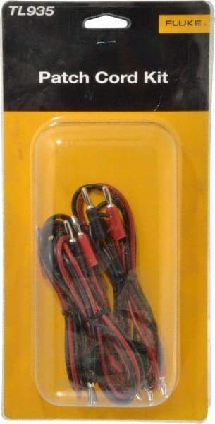 Fluke - Black/Red Electrical Test Equipment Patch Cord Set - Use with Test Equipment - Americas Industrial Supply