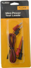 Fluke - Black/Red Electrical Test Equipment Leads Set - Use with All Models - Americas Industrial Supply