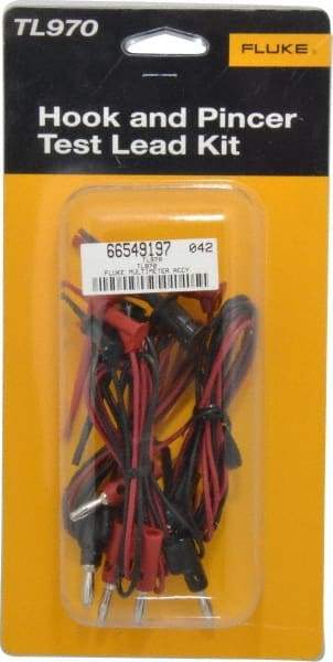 Fluke - Black/Red Electrical Test Equipment Hook & Pincer Kit - Use with All Models - Americas Industrial Supply