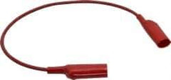 Pomona - Red Electrical Test Equipment Patch Cord - Use with Alligators Test Clips - Americas Industrial Supply