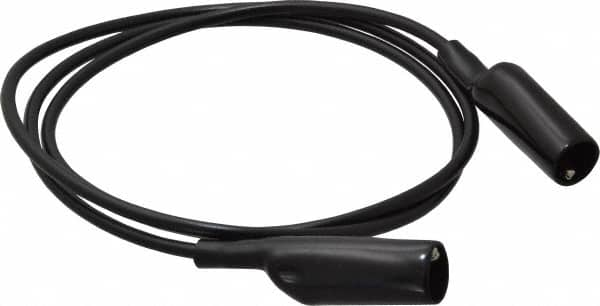 Pomona - Black Electrical Test Equipment Patch Cord - Use with Alligators Test Clips - Americas Industrial Supply