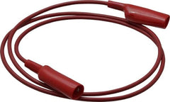 Pomona - Red Electrical Test Equipment Patch Cord - Use with Alligators Test Clips - Americas Industrial Supply