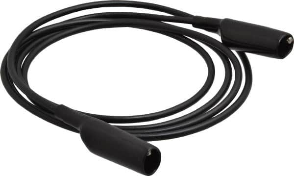 Pomona - Black Electrical Test Equipment Patch Cord - Use with Alligators Test Clips - Americas Industrial Supply